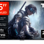 Televizor TCL QD-MiniLED 75T8D, 189 cm, Smart Google TV, 4K Ultra HD, 144Hz, Onkyo
