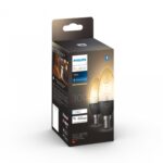 2 Becuri LED inteligente Philips Hue B39, Bluetooth, E14, 4.5W (28W) ,300lm, lumina calda (2100K), cu filament