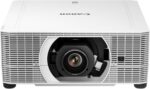 Proiector CANON WUX5800, LCOS reflective display, TFT Active Matrix, 1920 x 1200 (WUXGA), 2,304,000 pixels, 5800 lumeni, 2000:1,lampa 4.000 ore EcoMode, boxa 1 W,  DVI-I 29-pin, HDMI , RJ-45,  Mini D-Sub 15-pin, 3.5mm stereo mini-jack, USB Type A, Mini D-Sub 9-pin, WI-FI, culoare alba. - Image 2