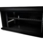 CABINET 19″ SPACER 6U 500x400mm, fixare pe perete, Flatpack (dezasamblat), Black, usa sticla cu blocare, panouri detasabile, otel 1mm, sarcina maxima 25Kg - Image 5