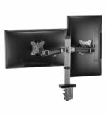 Suport 2 monitoare Serioux MM55-C024, compatibilitate  dimensiune ecran 17"-32",  greutate maximă suportata: (per ecran): 9kg, VESA: 75x75, 100x100, inclinare: +70°~-70°, pivotare: +90°~-90°, rotația ecranului: + 180°~-180°, instalare: clemă, grommet - Image 9