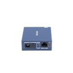 Receptor Hikvision DS-3D501R-3, 1 x 10/100/1000 Mbps RJ45 port and 1 x 1000 Mbps SC fiber optical port, industrial-grade metal shell with stronger heat dissipation capability, lungime unda: Tx1550 nm/Rx1310 nm, alimentare: 5VDC, 0.6A, dimensiuni: 71.6 mm × 26.1 mm × 94.1 mm, greutate: 0.13kg