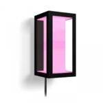 Aplica LED RGB pentru exterior Philips Hue Impress, 8W (49W), 1200 lm ,lumina alba si color (2000-6500K), IP44, 141x120x240mm, Negru