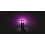 Stalp LED RGB extensie pentru iluminat exterior Philips Hue Calla, 8W(49W), 590 lm, lumina alba si color (2000-6500K), IP44, 252x104mm, Negru - Image 4