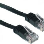 PATCH CORD UTP SPACER CAT5E 1M NEGRU, cupru aluminiu