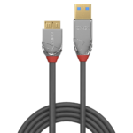 Cablu Lindy 0.5m USB 3.2  Type A to Micro-B, latime de banda 5Gbps, Cromo line - Image 2