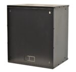 CABINET 19″ SPACER 12U, fixare pe perete, Flatpack (dezasamblat), Black, 582 (h) x 515 (w) x 400 (d) mm, usa sticla cu blocare, otel 1.5mm, sarcina maxima 100Kg - Image 2