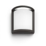 Aplica LED pentru exterior Philips Samondra, 12W (83W), 1200 lm ,luminacalda (2700K), IP44, 190x190x90mm, Antracit - Image 2