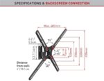 Suport TV de perete, Barkan BM320, Fix, 13"- 65", VESA 400 x 400 mm, suporta pana la 40kg, negru - Image 2