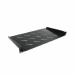 Polita fixa pentru rack-uri 19", inaltime 2U, adancime utila 350mm, neagra, sustine 30kg