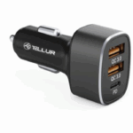 Incarcator auto Tellur FCC9 2x USB Type A QuickCharge 3.0, 1x USB Type C PowerDelivery, 56W