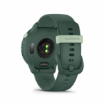 Ceas Garmin vívoactive 6 display AMOLED, dimensiune afisaj 30.4 mm, rezolutie afisaj  390 x 390 pixeli, memorie 8GB, autonomie până la 11 zile (5 zile cu afişajul permanent pornit) rezistanta la apa pana la 5 ATM, greutate: 23g, ramă Jasper Green cu curea Bone, carcasă Green Metallic şi curea din - Image 4