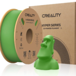 CREALITY HYPER PLA 3D Printer Filament, Green, Temperatura printare: 200-220 grade celsius, Diametru filament: 1.75mm, Tensile strength: 52.99MPa, Bending strenght:92.38Mpa Dimensiuni rola filament: Diametru 200mm, inaltime 70mm, gaura centrala 56mm, viteza printare: pana la 600mm/s,