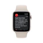 Apple Watch SE GPS + Cellular 40mm Starlight Aluminium Case with Starlight Sport Band - M/L - Image 4