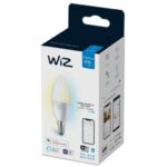 Bec LED inteligent WiZ Connected Whites C37, Wi-Fi, E14, 4.9W (40W) ,470lm, lumina alba (2700-6500K), compatibil Google Assistant/Alexa/Siri - Image 2