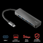Hub USB Trust Halyx, 4 porturi USB 3.2, negru - Image 2
