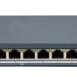 Switch PoE Hikvision DS-3E1510P-EI/M-8P2F: 8 × Gigabit PoE port,2 × Gigabit Fiber Optical port, 8 porturi PoE maxim 30W, buget PoE 80W, tensiune alimentare 54VDC, 1.6A, dimensiuni: 217.6 mm × 27.6 mm × 108.5 mm, greutate: 1.08kg, montare pe birou sau pe perete.