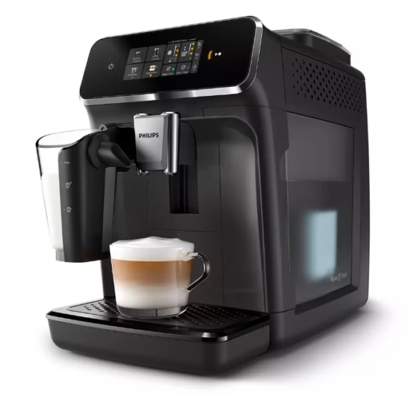 Espressor cafea automat Philips Series 2000 EP2334/10, Sistem spumare LatteGo, Filtru AquaClean, 1.8l, 15 bari, Negru