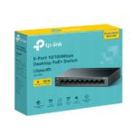 "9-Port 10/100 Mbps Desktop Switch with 8-Port PoE+ PORT: 8× 10/100 Mbps PoE+ Ports, 1× 10/100 Mbps Non-PoE Port SPEC: 802.3at/af, 63 W PoE Power, Desktop Steel Case FEATURE: Extend Mode for 250m PoE Transmitting, Isolation Mode, PoE Auto Recovery, Plug and Play" - Image 2