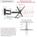Suport TV de perete Barkan, cu brat 13"- 65", Max 36kg, VESA 400x400, negru - Image 4
