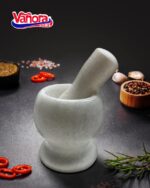 MOJAR CU PISTIL DIN MARMURA, DIA 9.5 CM, VANORA HOME ( mix doua culori in bax, 3 buc/ culoare) - Image 4