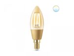 Bec LED inteligent vintage (decorativ) WiZ Connected Filament Gold C35 ,Wi-Fi, E14, 4.9W (25W), 370 lm, lumina alba (2000-5000K), compatibilGoogle Assistant/Alexa/Siri - Image 3