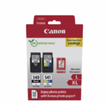 Canon pachet cartuse cearneala PG-540L/CL-541XL Photo value pack, capacitate negru: 300 pagini/11ml, Color: 400 pagini / 15ml, Compatibil cu: PIXMA GM2050, PIXMA MG2140, PIXMA MG2150, PIXMA MG2155, PIXMA MG2250, PIXMA MG3140, PIXMA MG3150, PIXMA MG3250, PIXMA MG3550, PIXMA MG3650, PIXMA MG3650S