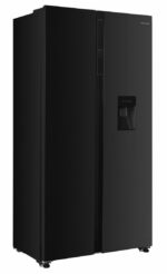 Side by Side HEINNER HSBS-H439NFBKWDE++, No Frost, 439 L, Clasa E, Dozator apa, Negru - Image 2