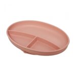 Set diversificare 5 piese silicon : baveta, bol, farfurie, lingurita si furculita, roz, U-Grow - Image 3