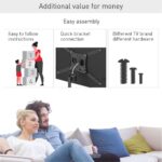 Suport Mobil de podea pentru TV plat/curbat Barkan + raft metal pentru laptop, 32" - 86", VESA 600x400mm, suporta pana la 50kg, Negru - Image 4