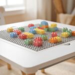 Set masuta si 2 scaune, cu spatiu de activitati, Bear, U-Grow - Image 11