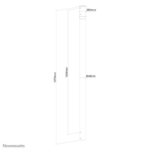 Extensie suport Neomounts NS-EP100BLACK, 107,5 cm, compatibil cu NM-C440BLACK, negru - Image 3