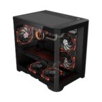 Carcasa 1st PLAYER UV5 Black, RGB, Cube Tower, Black - Image 2