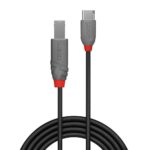 Cablu Lindy 1m USB 2.0 Tip A la Tip B, Anthra Line