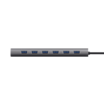 Hub Trust Halyx , 7 porturi USB 3.2 Gen 1, material aluminiu, input USB- C, output USB-A 7, gri - Image 6