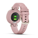 Ceas Garmin Lily editia Sport, display AMOLED, dimensiune afisaj 34.5 mm, rezolutie afisaj 240 x 201 pixeli, memorie 8GB, autonomie pana la 5 zile, rezistanta la apa pana la 5 ATM, greutate: 24g, Ramă Cream Gold cu carcasă Dust Rose şi curea din silicon - Image 2