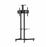 Stand TV Mobil Serioux TV109, Reglabil, 32-70'', VESA 600x400mm, suporta pana la 50kg, negru - Image 3