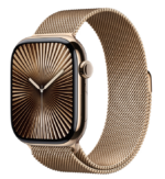 Apple Watch Series 10 Cellular 46mm Natural Titanium Case with Natural Milanese Loop - S/M - Image 2