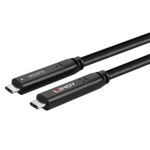 Cablu Lindy 10 m USB 3.2 Gen 1 & DP 1.4 Type C, latime de banda suportata 5Gbps (USB 3.2 Gen 1), 16.2Gbps (DP 1.4, 2 lanes), rezolutie maxima 4K 3840x2160@30Hz, negru - Image 4