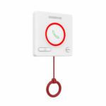 BUTON DE APELARE MEDICALA Hikvision DS-KHH6020X;  1x RJ45 port, alimentare: DC12V/private POE, protectie: IPX5 Intercomunicare bidirecțională și alarme inteligente: – Comunicarea vocală clară între pacienți și personalul medical (statia de management a personalului medical) este posibilă datorită