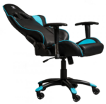 Scaun gaming X by Serioux, Torin, ajustabil, piele sintetica, piston pe gaz, manere reglabile, baza stea cu 5 picioare, greutate maxima admisa 150Kg, perne detasabile, negru si albastru - Image 3