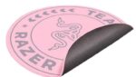 Covor de podea Razer Team, stratul superior: 100% catifea din poliester reciclat, stratul central: 100% material netesut reciclat, stratul inferior: strat de bază antiderapant din silicon, roz - Image 2