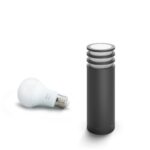 Stalp LED pentru exterior Philips Hue Lucca, 1xE27, 9W (60W), 806 lm ,lumina calda (2700K), IP44, 400x142mm, Antracit - Image 2