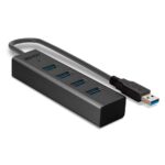 Hub USB Lindy LY-43324, 4 Port, USB 3.0, negru - Image 2
