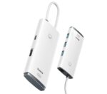 Docking Station Baseus Lite, conectare PC USB Type-C, USB 3.0 x 3, USB Type C x 1 PD 20V/5A, HDMI x 1/4K/30Hz, alb