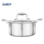 SEMIOALA INOX+CAPAC STICLA 24x12CM, 5L, ATOMIC3, COOKING BY HEINNER - Image 2