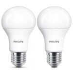 2 Becuri LED Philips A60, EyeComfort, E27, 12.5W (100W), 1521 lm, lumina neutra (4000K), mat - Image 2