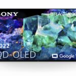 Televizor, Sony, Seria A95K, XR55A95KAEP, 2022, 55" - 139CM, QD-OLED, Smart TV, 4K, Titanium Black, Plat, Google TV, Mirroring iOS, Android, XR Cognitive Processor, HDR 10 XR Triluminos Max, 100 Hz, DVB-T/T2//C/S/S2, 2.2, 40 W, Wi-Fi, Bluetooth, 2 x HDMI 2.0,  1 x  RJ-45,  CI+ slot,