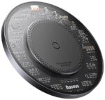 Incarcator wireless Baseus Simple Qi 15W, compatibilitate smartphones, cablu Type-C la Type-C 1m inclus, negru - Image 2