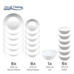 SERVICIU MASA DIN OPAL ALB 19 PIESE, ARIANA, ART OF DINING - Image 3